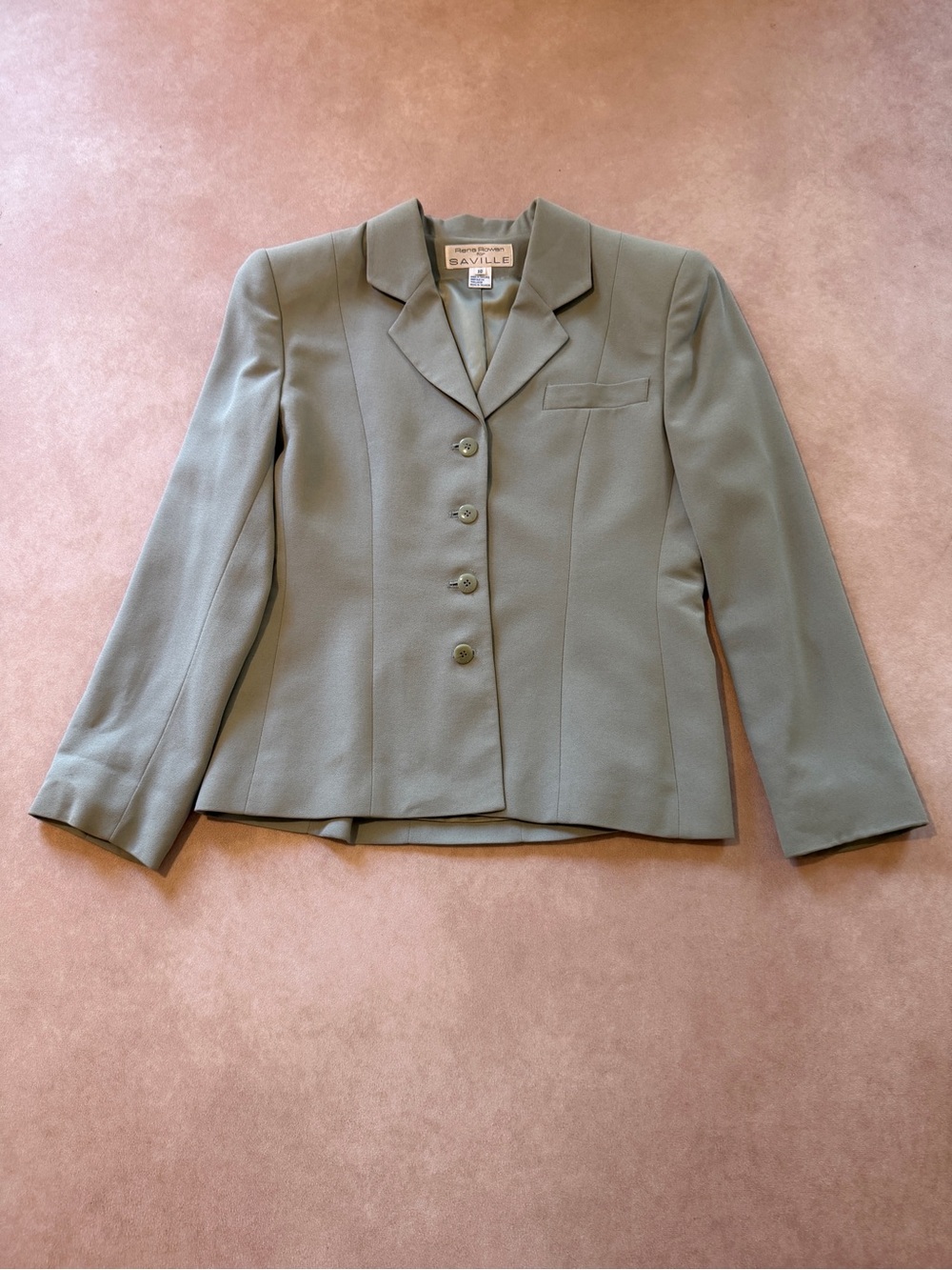 Rena Rowan Sage Green Tailored Women's Blazer • size 10